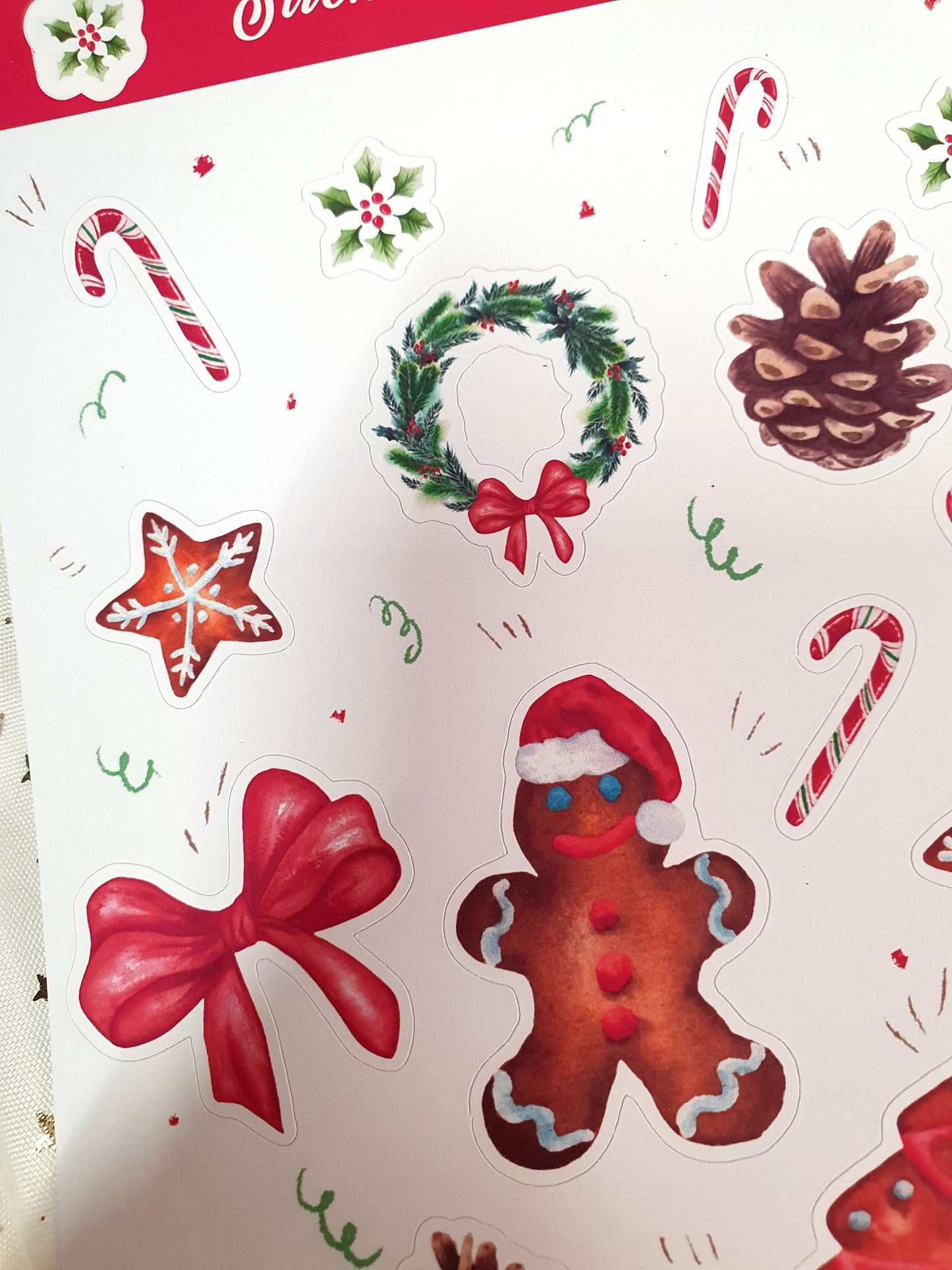 Planche de stickers de Noël